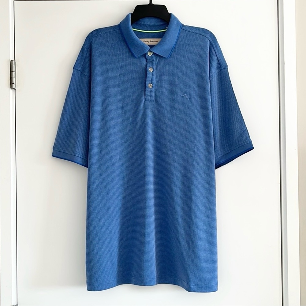Tommy Bahama Men's Blue Square Polo Shirt